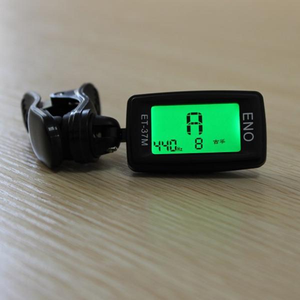 ENO Acoustic Guitar Tuner LCD Mini Clip-on Tuner for Guitar Chromatic Bass Violin Ukulele