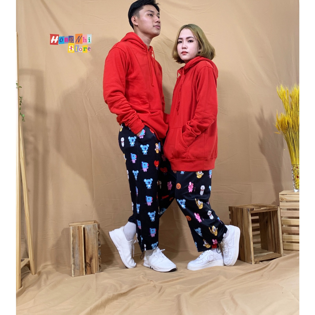 Quần Hoạt Hình Dài Dây Rút Lai BT21 BTS Cartoon Pant Oversize Ulzzang Unisex - MM