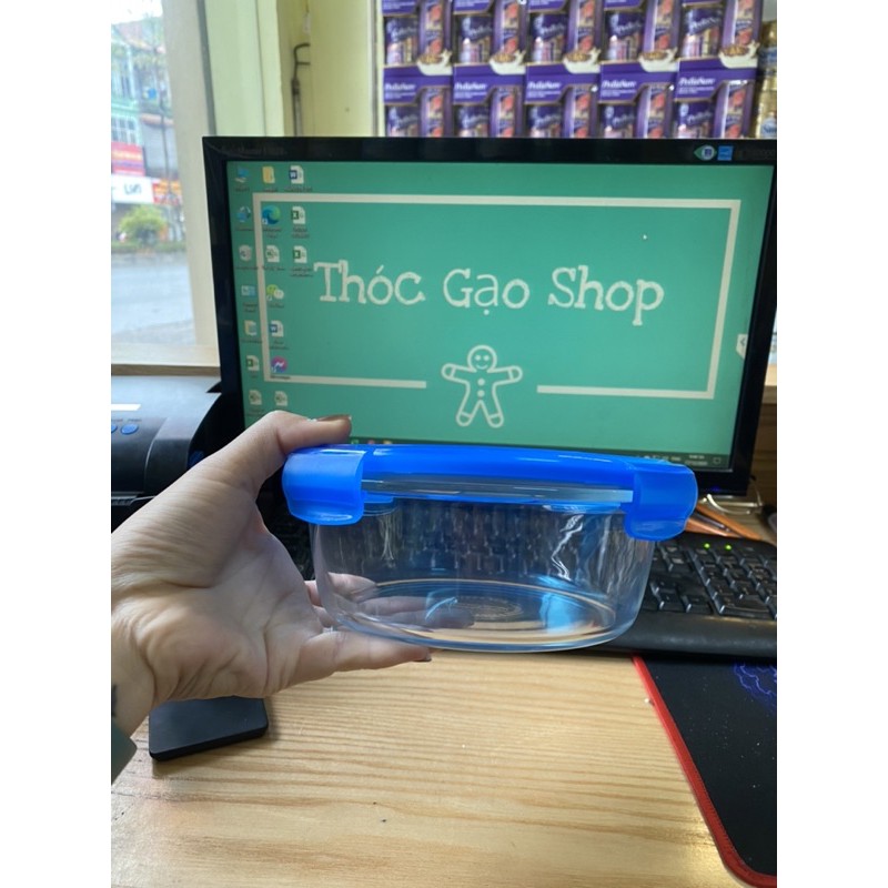 Hộp thuỷ tinh chịu nhiệt hút chân không Lumirac 920ml dùng được trong lò vi sóng