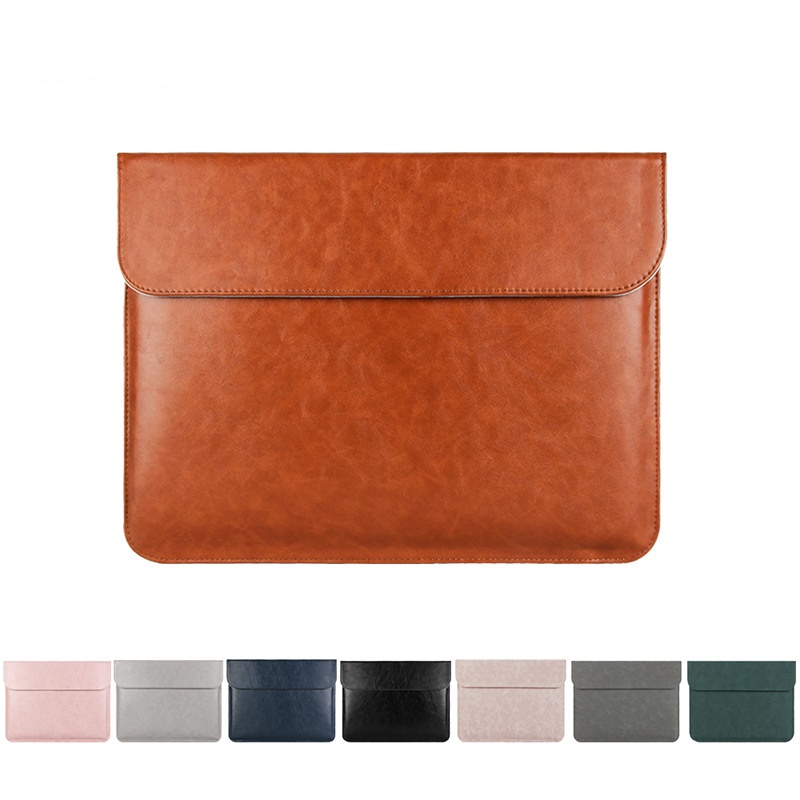 Túi Chống Sốc Da Kai Mẫu Ngang Dành Cho Macbook - iPad - Laptop, Surface Chống Nước Nắp Đậy Nam Châm