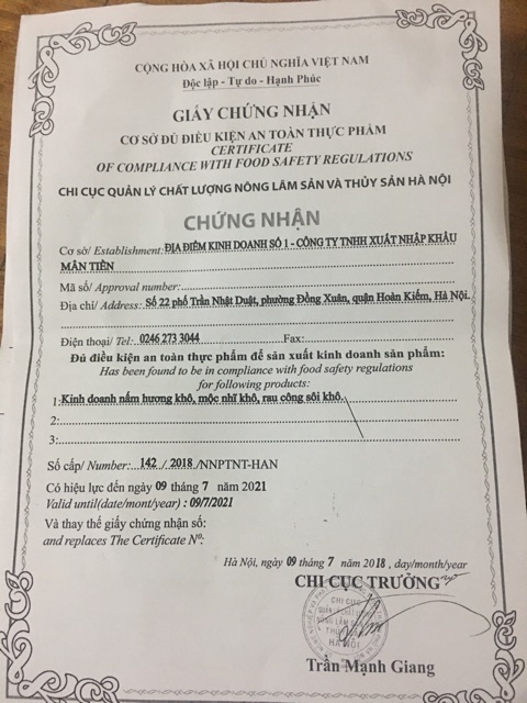 Nấm hương khô 280k/1kg