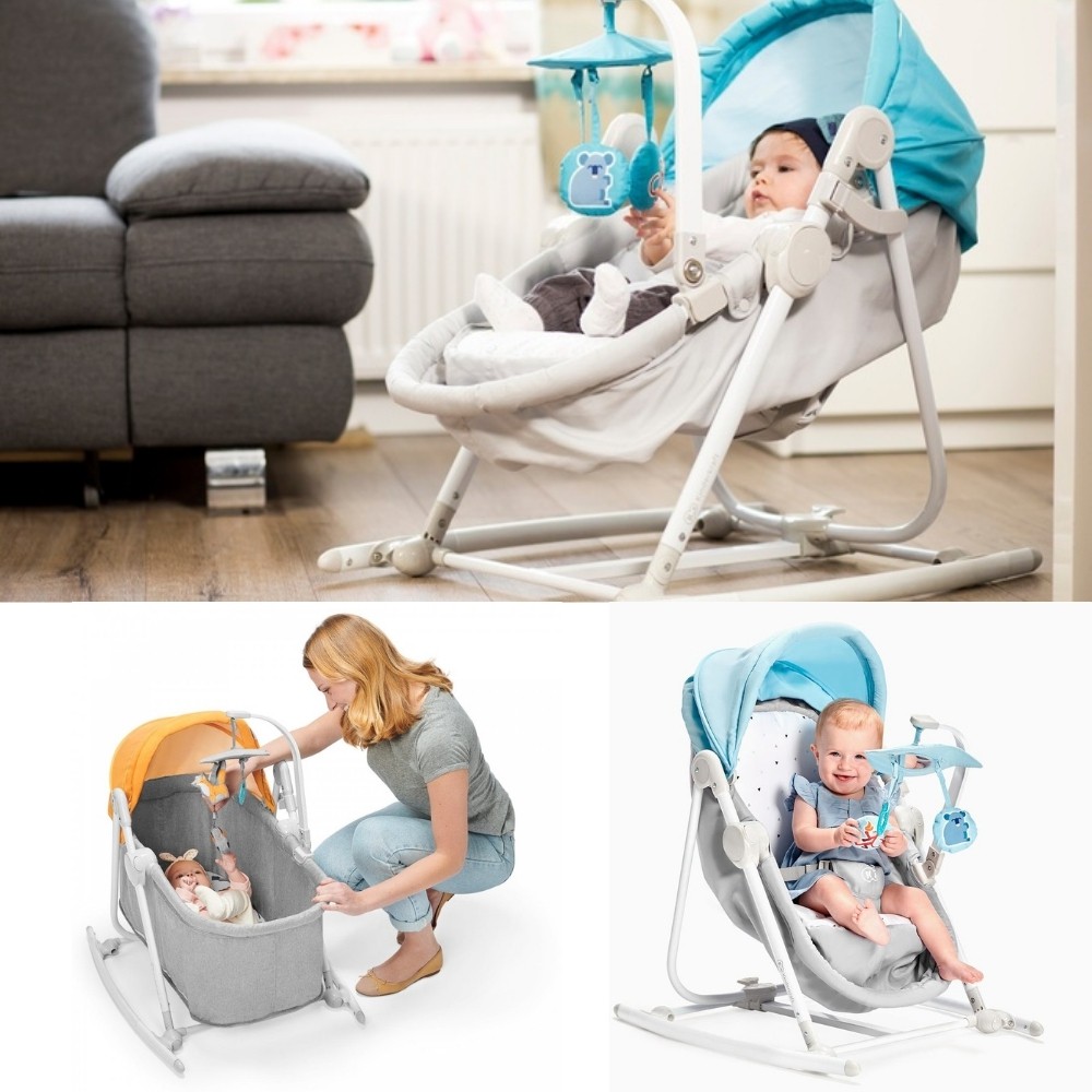 Ghế nôi đa năng Kinderkraft Unimo 5in1 cho bé sơ sinh đến 18kg - Ghế rung, nôi cũi lắc Gấp gọn