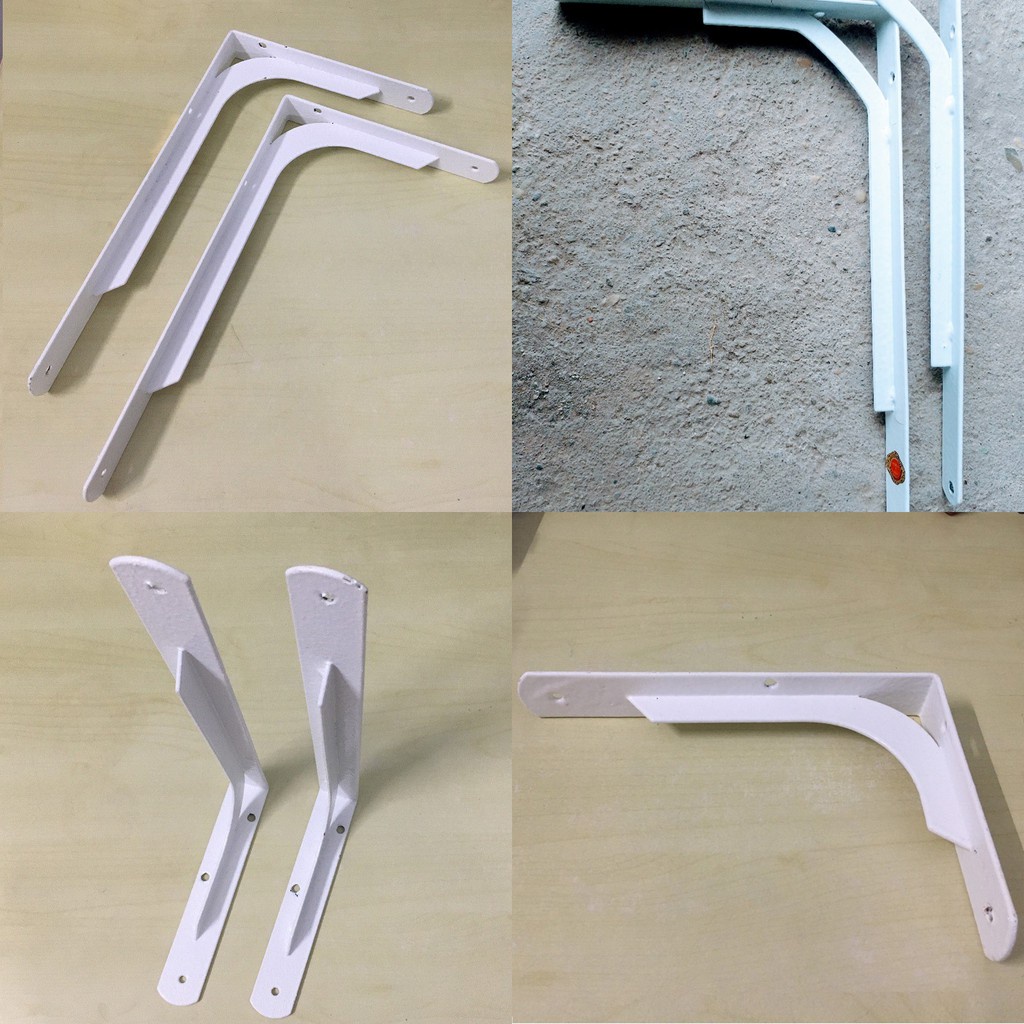 Giá treo ,giá đỡ chữ L (CON SƠN)bằng thép phủ sơn tĩnh điện (màu trắng 2 chiếc)