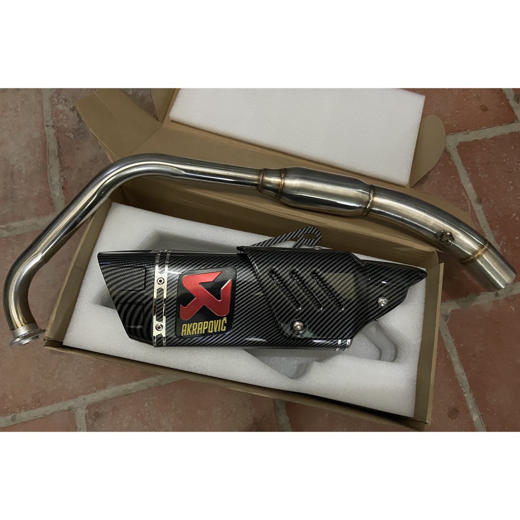 Pô Ak R1 Tem Khắc + Cổ Bầu Hơi Các Dòng Xe Máy &lt; Đủ phụ kiện lò xo&gt;