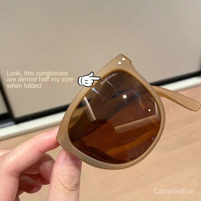 Banana Foldable Air Cushion Sunglasses Female Online Influencer Same Style Cool Fried Street UV Protection Sun-Proof Sun Glasses Men Handsome YLWD