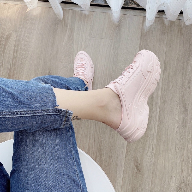 SHUSTORE - GIÀY THỂ THAO HỞ GÓT ĐẾ THÔ CAO 4 PHÂN