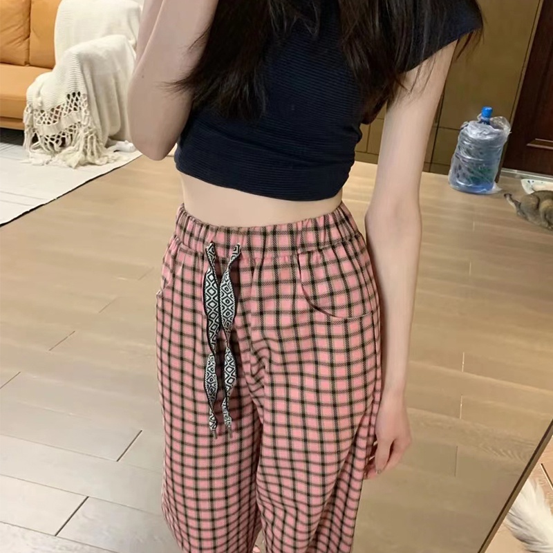 NRVP Quần Thể Thao Nữ Ống Rộng Phong Cách Đường Phố Hàn Quốc Mới