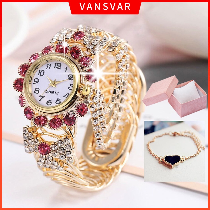 Đồng hồ nữ hộp đựng và lắc tay xinh xắn