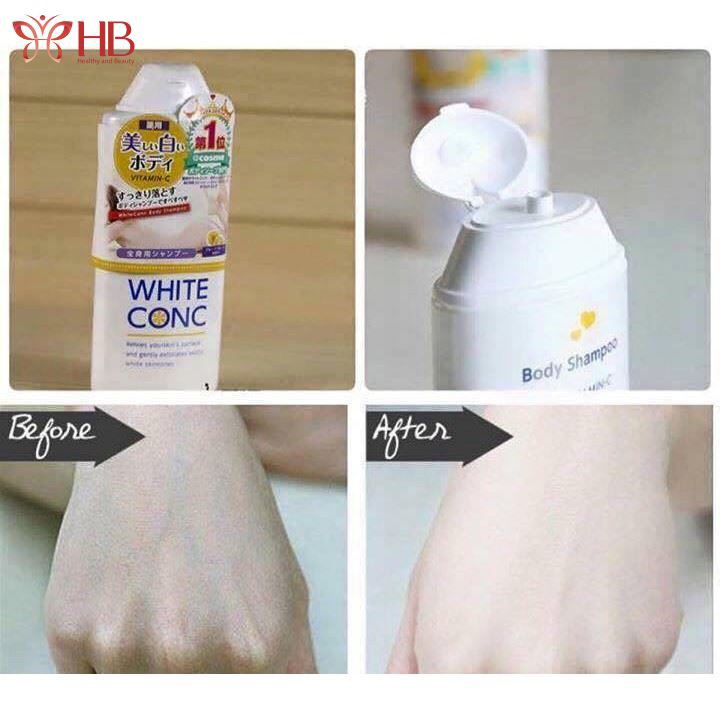 [Hàng chuẩn auth] Sữa tắm trắng da toàn thân White ConC Body 360ml Nhật Bản