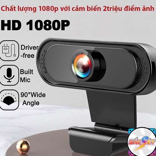 Webcam Mini Hd 1080p Tích Hợp Micro Tiện Dụng Cho Máy Tính. Phục vụ tốt cho học Zoom, học Online tại nhà.