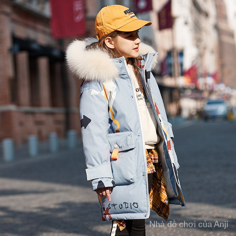 Children Girls Coat Long Thick Winter Clothes Children Coat