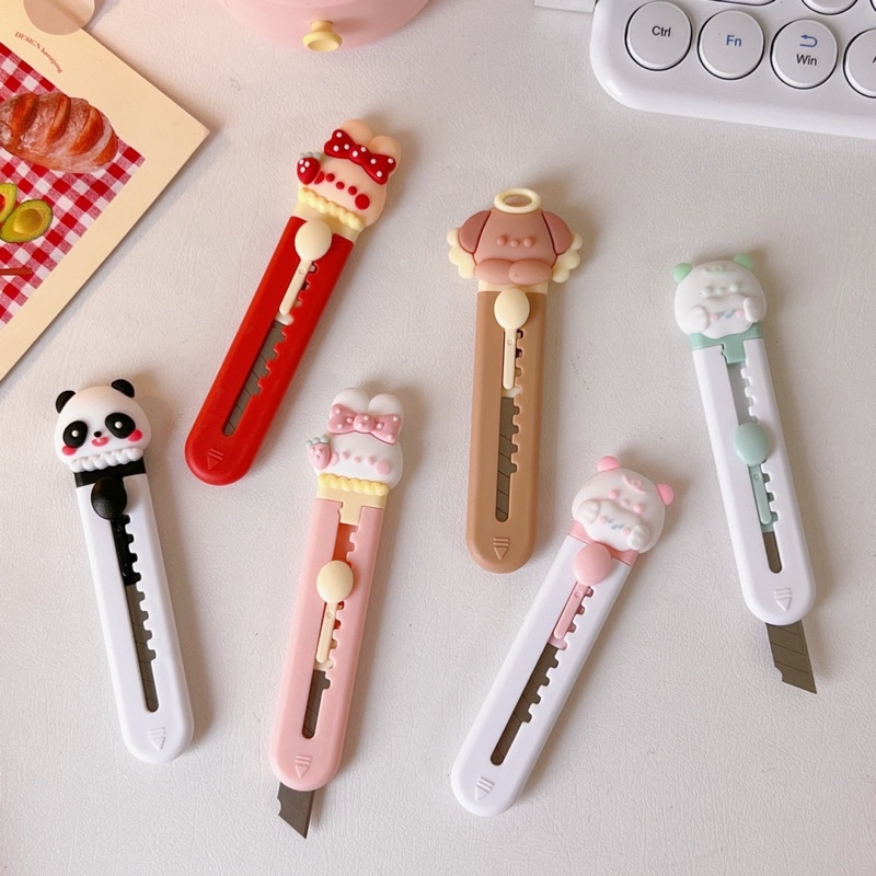 Dao Rọc Giấy Mini Gắn icon Hình Thú Cute