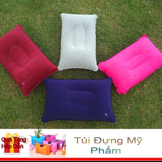 Combo 2 Gối hơi Vuông +Tặng Túi Mỹ Phẩm