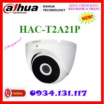 Camera Dome HDCVI hồng ngoại 2.0 Megapixel DAHUA HAC-T2A21P