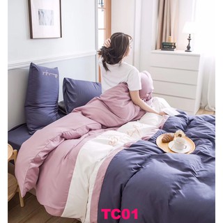 Set chăn ga gối Cotton Tici bộ 4 món full 9 màu chăn hè siêu đẹp Loại 1 Nhập khẩu