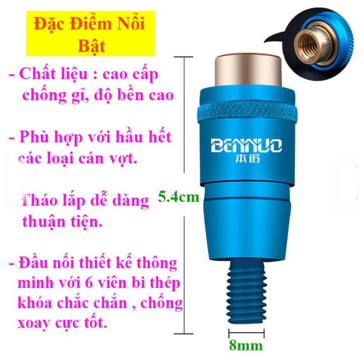 Khớp Nối Cần Câu Đài Câu Đơn Với Vợt Cá Chuyên Dụng Nhanh Chóng Bennou_Đại Lý Đồ Câu Cá