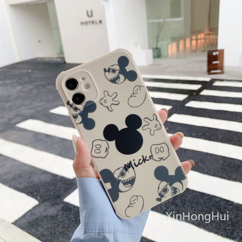 Hoạt Hình Ốp Điện Thoại Tpu Mềm Hình Mickey Minnie Cho Iphone 7 8 Se2 Plus X Xr Xs 11 12 Pro Max