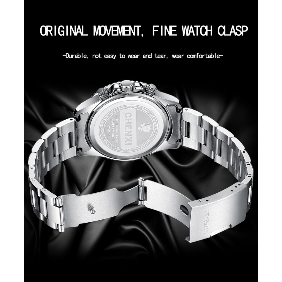 Đồng Hồ Đeo Tay Chexi Chống Thấm Nước Phong Cách Doanh Nhân Sang Trọng Cho Nam