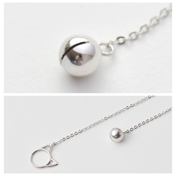 Dây Chuyền Mạ Bạc Mặt Hình Mèo Con Dễ Thương B0034