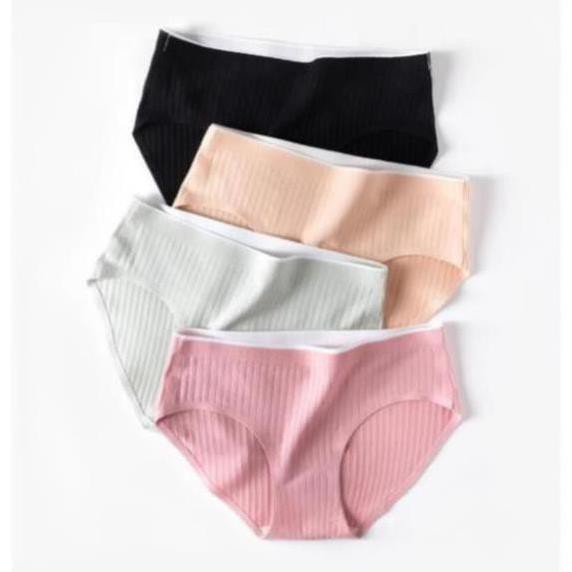 Quần Lót Cotton Gân Tăm Không Đường May Kháng Khuẩn