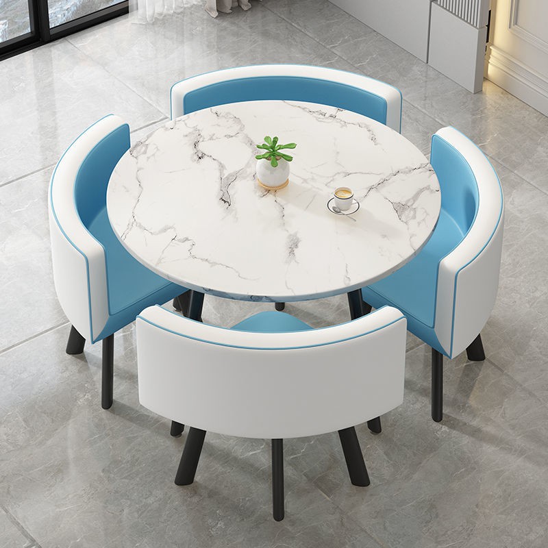Bàn ghế tiếp khách tối giản kiểu Bắc Âu kết hợp tròn nhỏ cửa hàng họp văn phòng cà phê ​​ghế thư giãn ăn | BigBuy360 - bigbuy360.vn