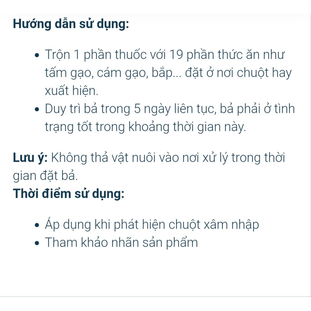 Thuốc Diệt Chuột  RACUMIN diệt chuột Thông Minh, Ít Độc cho gia cầm và vật nuôi.