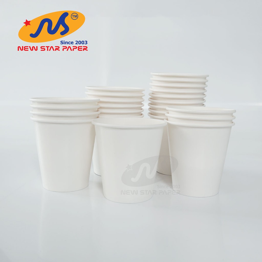 Ly giấy 10oz~295ml - Lốc 50 ly giấy trơn