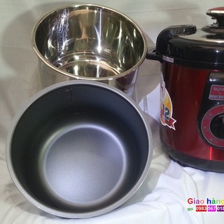 Lòng nồi áp suất Inox 6lit - lòng chống dính Nồi áp suất đa năng 6L lắp lẫn các thương hiệu