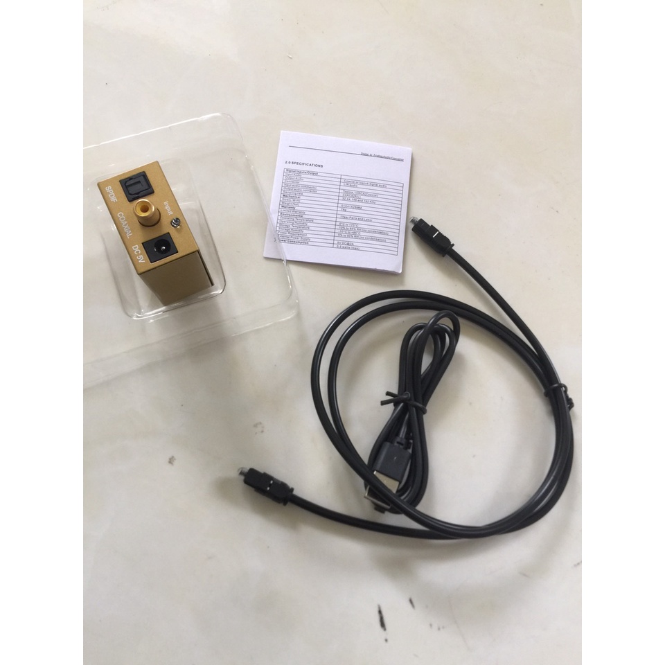 BỘ CHUYỂN ĐỔI ÂM THANH TỪ CỔNG QUANG TIVI SANG LOA - GIÁ 1 BỘ - CÓ 2 LOẠI LỰA CHỌN