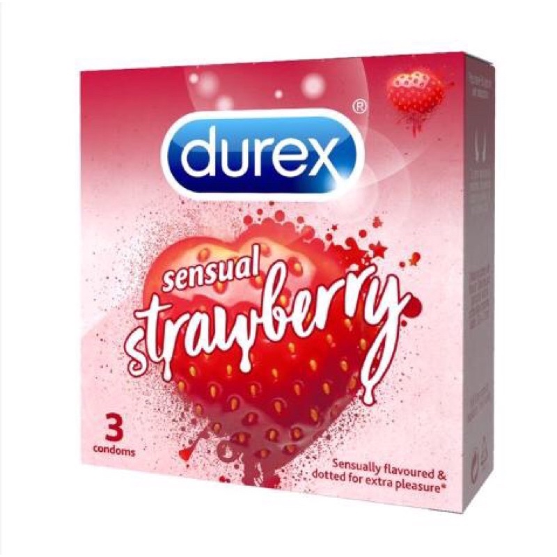 BCS Bao Cao Su Durex STRAWBERY/CHOCOLATE HƯƠNG DÂU/SOCOLA hộp 3 cái