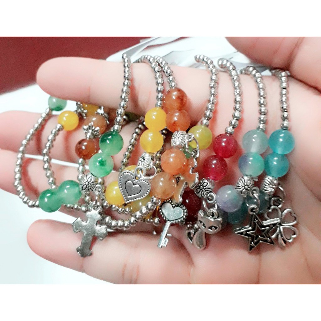 Vòng tay đá 10 vòng = 90k [ giá rẻ hơn 30k so với shop khác ]