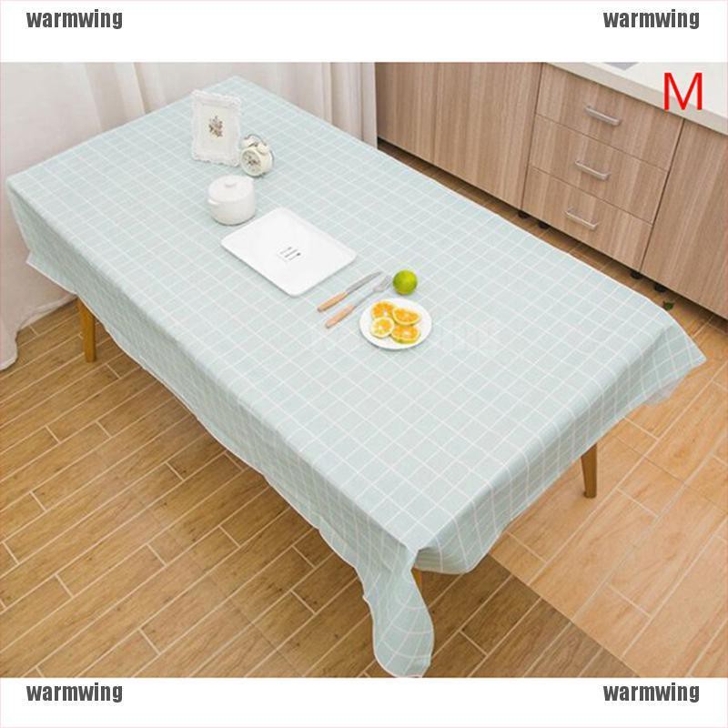 Khăn Trải Bàn Vải Lanh Họa Tiết Caro Trắng Đen Trang Trí Phòng Khách / Bếp / Cà Phê