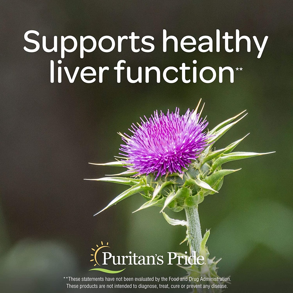Viên uống thải độc gan Milk Thistle Extract 1000mg Puritan’s Pride hộp 180 viên [Hàng Mỹ hạn dùng 2024]