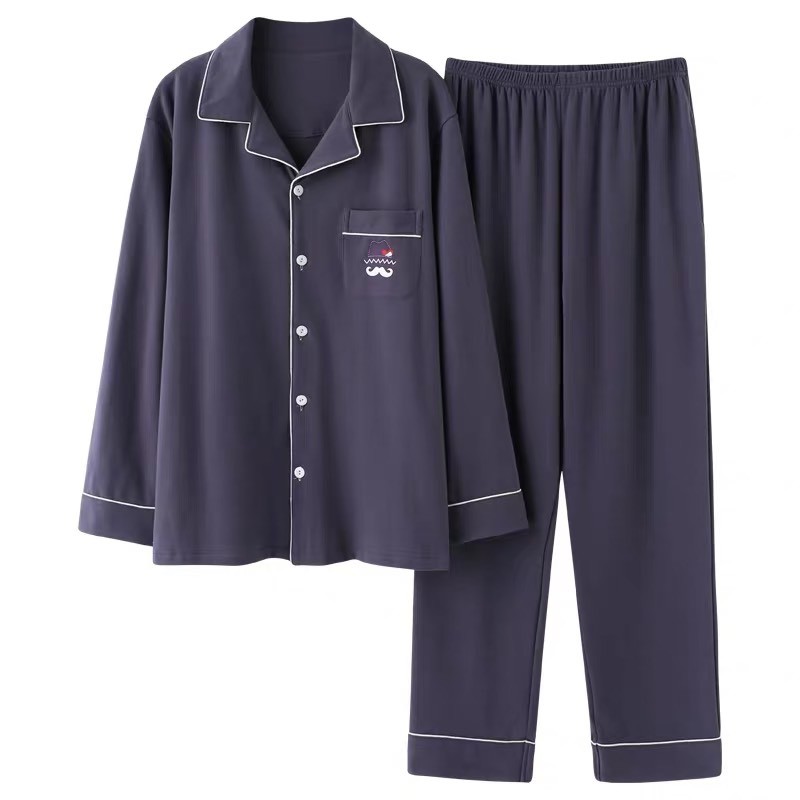 Pijama nam nữ dài tay cổ V chất cotton 100% - Đồ ngủ nam nữ - Đồ bộ mặc nhà chất siêu đẹp (hàng có sẵn)