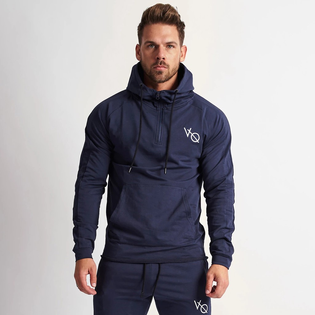  ÁO KHOÁC HOODIE VÀ QUẦN JOGER GYM VQ THUN POLY 4 CHIỀU