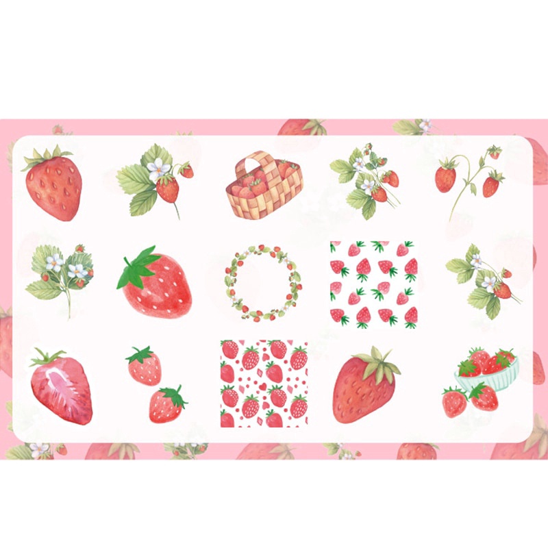 Set 45 Miếng Dán Hình Trái Cây Trang Trí Sổ Tay