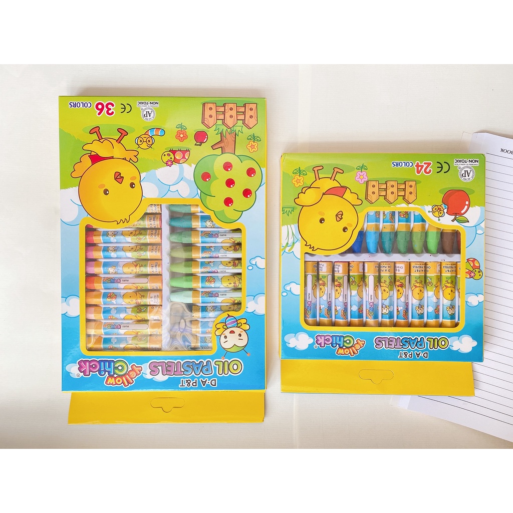 Sáp Dầu Oil Pastels Yellow Chick 24/36/48 Màu D.A P&T OIL