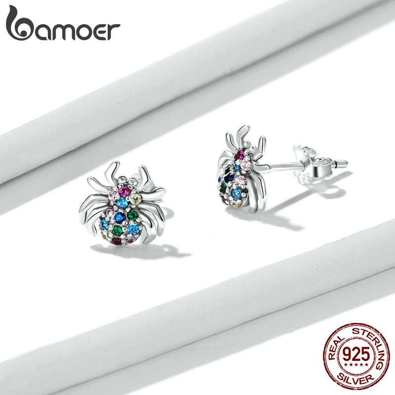 Bamoer Bông Tai Bạc 925 Hình Côn Trùng 5 Kiểu Dáng Thời Trang bse559