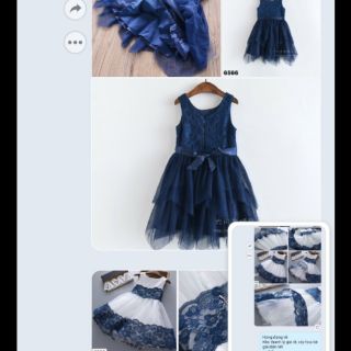 Set váy công chúa kèm bờm nơ