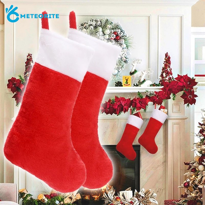 Vớ Treo Trang Trí Cây Thông Noel Màu Đỏ