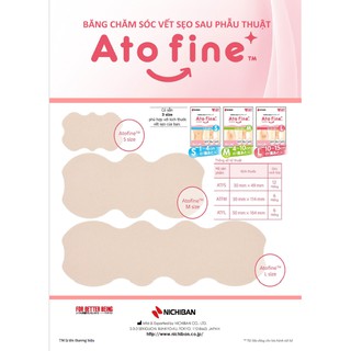 CHỐNG SẸO CHUYÊN DỤNG-BĂNG CHUYÊN DỤNG CHĂM SÓC VẾT SẸO SAU KHI SINH, SAU PHẪU THUẬT  ATOFINE- NICHIBAN- NHẬT BẢN