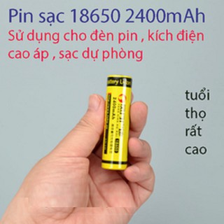 {SIÊU SALE} Pin sạc 18650 dung lượng 2400mAh màu vàng - 18650 400kv 1000kv