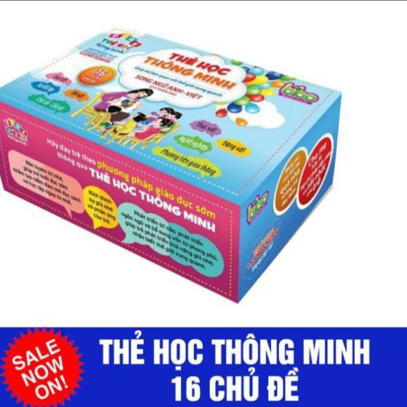 Thẻ Học Song Ngữ Việt Anh 16 Chủ Đề Cho Bé Thỏa Sức Khám Phá - 1 bộ gồm 416 thẻ có phiên âm chuẫn tiếng anh