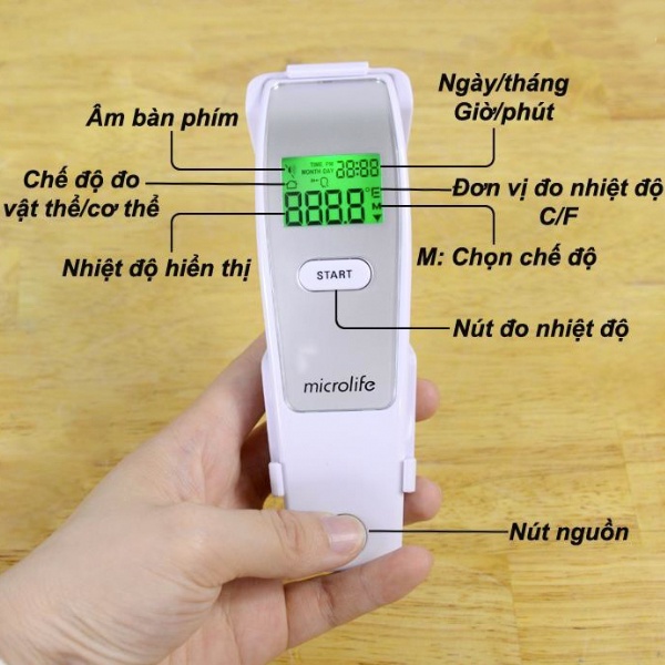 Nhiệt kế điện tử hồng ngoại do trán Microlife FR1MF1 hàng chính hãng