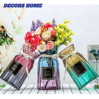 Lọ hoa thủy tinh thắt nơ tặng kèm ruy băng nơ