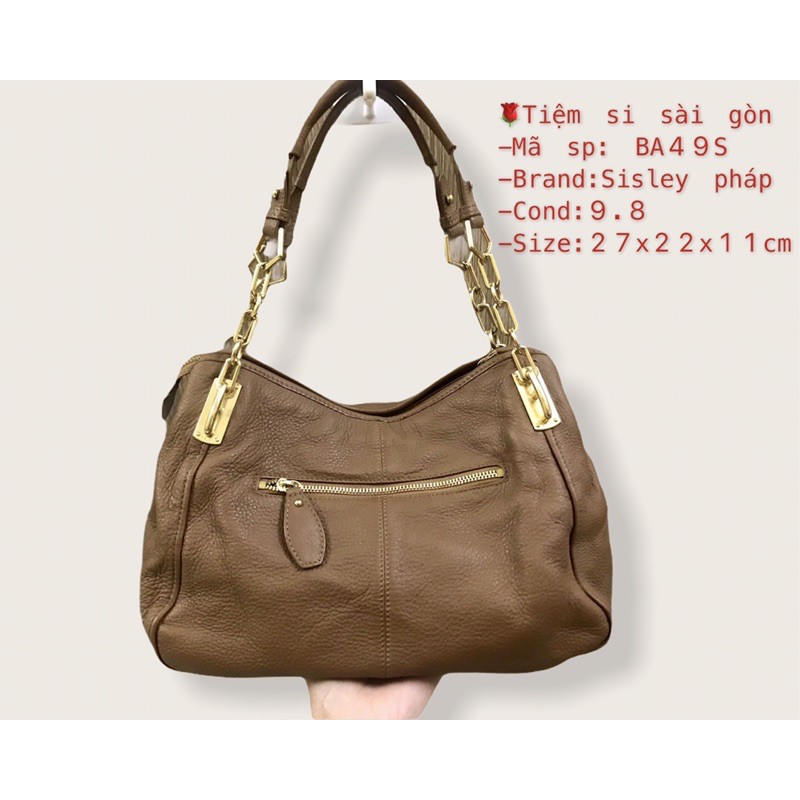 💚 👜 (Túi Si hiệu tuyển- secondhand-2hand) Túi đeo vai, kẹp nách màu nâu đậm hiệu sisley Pháp