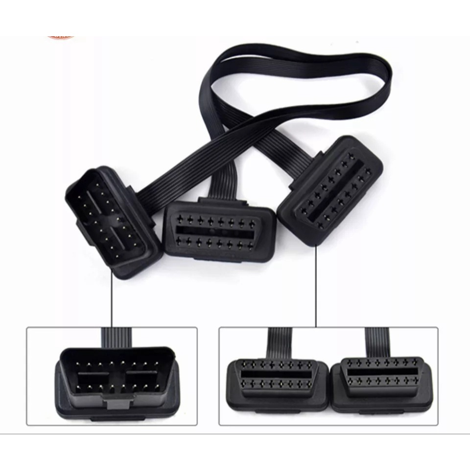 Cáp chẩn đoán nối dài từ 1 đầu OBD2 sang 2 OBD2 16Pin
