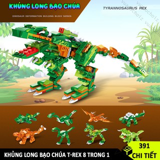 Đồ chơi lắp ráp Khủng Long 8 trong 1 lắp ráp cho bé từ 4 tuổi 5 tuổi 6 tuổi