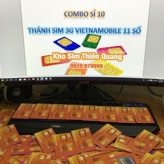 Combo 20 thánh sim 4g11 số free 4gb/1 ngày.