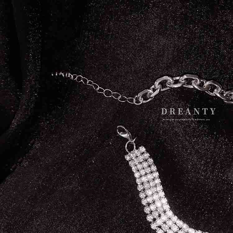 Dây Chuyền Đính Kim Cương Nhân Tạo Phong Cách Hàn Quốc Thời Trang